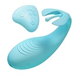 Tragbar Butterfly Vibrator Dildo Vibratoren für Sie G-punkt und Klitoris, mit 10 Vibrationsmodi 3-Gang, Sex Spielzeug für die Frau, Stark Klitoris mit Fernsteuerung, Blau