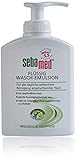 Sebamed Flüssig Wasch-Emulsion Olive im hygienischen Spender 200 ml, die extra-milde, seifenfreie Reinigungsformel pflegt sensitive Haut schon bei der Reinigung