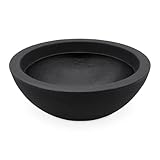 Spetebo Kunststoff Pflanzschale anthrazit - 52x20 cm - Pflanzkübel Blumenkübel Pflanztopf Blumentopf