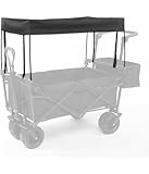 Trolley-Markise, Gartenwagenabdeckung, Regenschutz, 600D-Oxford-Tuch, Passt auf die meisten Gartenkarren, Geeignet für Camping, Picknick, Angeln, Schwarz, 1 Stück