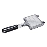 Alipis Aluminium Maker Mit Antihaftbeschichtung Für Waffeln Und Omeletts Kompakt Und Leicht Zu Reinigen Für Elektrische Und Offene Feuerquellen Ergonomischer