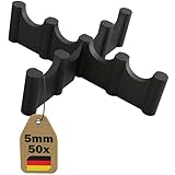 Fugenkreuz Terrassenplatten 50 Stück - 5mm - 15mm Höhe - Abstandshalter Kunststoff mit Sollbruchstelle - UV- & witterungsbeständig