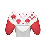 GameSir Super Nova Multiplatform Game Controller – 2.4G Wireless for PC/Switch/iOS/Android – Hall Effect Joystick & Triggers, Magnetic Faceplate, RGB Lighning,Charging Dock (Rot weiß)