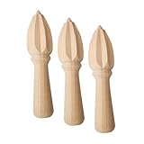 POPETPOP 3 Stück Zitronenpresse Multifunktionaler Manueller Entsafter Saftpresse Handlich Zitrusreibe Aus Holz Orangenpresse Entsafter in Der Hand Orangensaftpresse Handreibahle Buche Beige