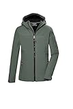 killtec Mädchen Softshelljacke/Outdoorjacke mit Kapuze KOS 145 GRLS SFTSHLL JCKT, oliv, 140, 43258-000