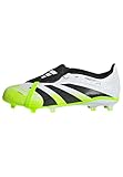 adidas Unisex Kinder Predator League Fold-Over Tongue Firm Multi Ground Football Boots Kids Fußballschuhe, Cloud White/Core Black/Lucid Lemon