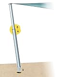 GARD & ROCK - SONNENSEGELMAST, Teleskopsystem aus Aluminium - Für alle Geländearten geeignet, zum Einsetzen in die Bodenbefestigung - Abnehmbare Befestigung und ohne Platzbedarf