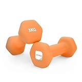 KAYMAN Neopren-Hanteln mit rutschfestem Griff, Sechskantkanten, wasserabweisende Oberfläche und Workout-Postergewicht-Set für Zuhause, Fitnessstudio und Fitness (1 kg, 2 kg, 3 kg, 4 kg, 5 kg, 6 kg, 8