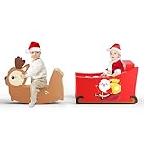 MINENICE Schaumstoff bausteine Softbausteine Bauspielzeug Riesenbausteine für 1-3 Jahre Kinder Mehrfarbig(Weihnachtsfarben)