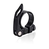Dreamil Fahrrad Sattelklemme mit Schnellspanner Aluminium Sattelstützenklemme 31,8 mm Rohrklemme Fahrradsattelsitz Sattelklemme Mountainbike Rennrad Sattelstütze (Schwarz)