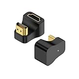 Kework UHD HDMI 8K Verlängerungsadapter, U-Form, 3D, 48 Gbit/s, HDMI 2.1 Extender, 180 Grad nach unten gewinkelt, HDMI-Stecker auf HDMI-Buchse, Verlängerungsstecker, unterstützt 8K @ 60Hz 4K @ 120Hz,