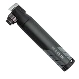 GIYO GM-45CT Mini-Fahrradpumpe, 2-Stage Hochvolumen (80cc) / Hochdruck-Alu-Pumpe für Mountainbikes, Clever Twin-Ventil (Presta/Schrader/Dunlop), taschengroße 15,2 cm, 30/100 Psi, Leichtgewicht 96,5g