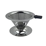 jojofuny Kaffeefilter mit Standfuß Wiederverwendbarer Tropfer für Perfekten Kaffeegenuss Rostfrei Geschmacksneutral für Kaffeeliebhaber