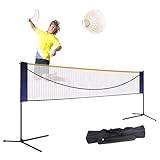 Verstellbares, tragbares Netz-Set mit Stangen, Ständer und Tragetasche für Hinterhof- und Indoor-Outdoor-Sportspiele