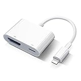 Lightning HDMI Adapter 【Apple MFi-Zertifiziert】 iPhone HDMI Adapter iPad Lightning Digital AV Adapter Video & Audio Sync Bildschirm HDMI Kabel Connector für iPhone 14/13/SE/12/11/XS/XR/X/8/7/iPad