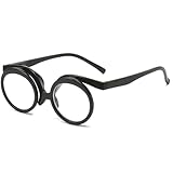 Ligeinsrk Make -up -Brille Frauen vergrößern Flip Down Make -up Brille, Plastikvergrößerungsbrille mit Frühlingsscharnier, - für Frauen