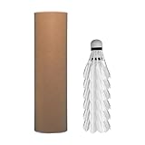 MOAZIFI 6 Stück Federball Bälle, Naturfederbälle Federball Shuttle, Badminton Bälle, Gänsefeder Badminton Federbälle, Badmintonbälle für Drinnen und Draußen Training