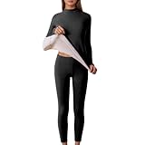 Thermounterwäsche Damen Winter Skiunterwäsche Set Thermo Unterwäsche Funktionsunterwäsche Motorrad Warme Thermowäsche Atmungsaktiv Funktionswäsche Für Zu Hause Wintersport