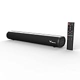 TKMARS Mini-TV-Soundbar, 50 cm, Bluetooth, kleine Soundbar, kabelgebunden, für PC, Gamer, Beamer, 3D Surround Sound, Soundbar, Heimkino, Lautsprecher mit Fernbedienung/HDMI/Optisch/RCA/AUX/USB