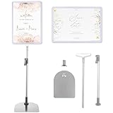 CYEER 2 Stück Infoständer A4 Outdoor, 38-65CM Infoständer A4 Höhenverstellbar, Aufsteller A4 mit Standfuß, Präsentationsständer, A4 Display Bodenständer, Plakatständer für Poster, Werbung, Verkauf
