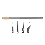 Srliya 4-in-1-Chip-Reparatur-Klingen-Set, Aluminiumlegierung, Kupfer, Festplatte, CPU, Kleberentferner, IC-Chip, Leiterplatte, Dünne Klinge, Wartungswerkzeug