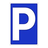 Schild Parkplatz Dibond/Alu 3 mm Gästeparkplatz Parkplatzschild 200x300 mm Besucher