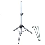 PremiumX Dreibein Stativ Aluminium Sat Dreibeinstativ für Satellitenschüssel - Ideal für Camping Balkon Terasse Tripod Boxen Ständer Balkonständer