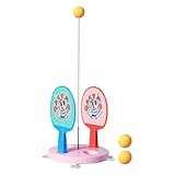 Tischtennis-Trainingsset | Pongball-Set mit Schlägern – tragbares Paddel-Set für Übungen drinnen und draußen, Haus, Büro, Fitnessstudio, für Übungen drinnen und draußen
