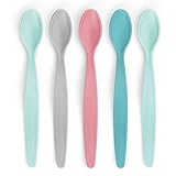 Reer 23022 BabySpoon Fütterlöffel-Set, 5 Stück, Babylöffel, Fütterlöffel mit extra langem Griff, mehrfarbig