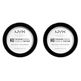 NYX Professional Makeup High Definition Finishing Powder, Gepresstes Puder, Perfektionierte Haut, Mattes Finish, Ölabsorbierend, Vegane Formel, Farbton: Translucent (Packung mit 2)