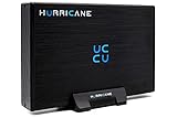 HURRICANE GD35612 Externe Festplatte 3TB 3,5' USB 3.0 HDD mit Netzteil für PC TV Ps4 Ps5 Xbox Laptop kompatibel mit Windows Mac Linux