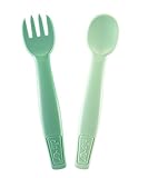 nip - Green Baby- und Kinderbesteck | ab 9 Monate |Nachhaltiges Besteckset mit Löffel & Gabel, spülmaschinengeeignet, BPA-frei, ohne Melamin | Grün