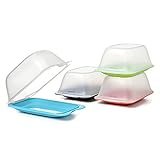 TATAY Aufschnittboxen für Kühlschrank | 1 Stück | Käsedose mit Deckel, Stapelbar | Geeignet für Gefrierschrank, Mikrowelle und Spülmaschine | BPA-frei, 12x7,8x18 cm, Zufällige Farbe