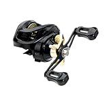 Angeln Baitcasting-Rolle,Magnetisches Bremssystem für das Angeln in Salzwasser und Süßwasser, Baitcaster Angelrollen Mit 18+1BB Edelstahl Kugellagern (Rechtshänder Schwarz, Einheitsgröße)