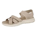 Generisch Riemchensandalen Damen Wandersandalen Damen Trekkingsandalen Sportsandalen Orthopädische Sandalen Strandschuhe Bequem Sommer Plateau Sandalen Outdoorsandale Dick Besohlt Leicht Weite