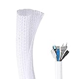 Flintronic Kabelschlauch, 3M Selbstschließend Kabelschlauch, Flexibel gewebter Kabelmantel, Kabelmanagement, Durchmesser 13-25mm Kabelkanal, Kabelschutz für TV Computer Automobilkabel zu Hause Büro