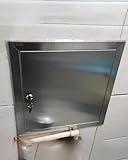 Versenkte Zugangsklappe, abschließbare Tür für Fliesen, Trockenbau-Inspektionslukenabdeckung für TV-Wand-Duschventil, dekorative Schalttafelabdeckung mit Klickverschluss (980 x 980 mm/39,2 x