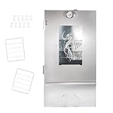 LEMODO Räucherofen 80x39,5x27,5 cm mit umfangreichem Zubehör, Räucherschrank aus legiertem Stahl, Kalträucherofen mit großer Räucherkammer, Tischräucherofen mit Thermometer