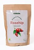 Organic Hagebuttenpulver, 1 kg, Balkan Herbs - fein gemahlene Schalen & Kerne | Naturrein & ohne Zusätze