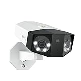 Reolink 16MP UHD Dual-Objektiv PoE Kamera mit 180° Panoramaansicht, Bewegungsspur, Farb-Nachtsicht, Personen-/Fahrzeug-/Tiererkennung, 2-Wege-Audio, 24/7 Aufzeichnung, Duo 3 PoE