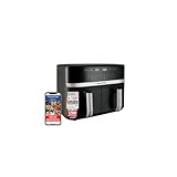 Russell Hobbs Heißluftfritteuse 2 Kammern 9L Rapid AirFryer [2 Fächer je 4,5l, sehr leiser Betrieb, 9 Programme] SatisFry Fritteuse (spülmaschinenfest, Match & Synchronisierungsfunktion) 27681-56