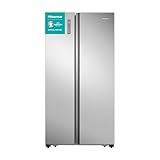 Hisense RS677N4ACC Side by Side Kühl-Gefrierkombination, 179cm, 519 Liter Gesamtkapazität, Multi Air Flow, LED Display, EEK: C, Electronic Touch Control, Inox Look