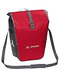 VAUDE Fahrradtasche für Gepäckträger Aqua Back Single 1 x 24 L in Rot, Hinterradtasche wasserdicht, Fahrrad Gepäckträgertasche hinten, einfache Befestigung – Made in Germany