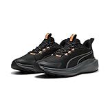 Puma Skyrocket Lite Trail Adult Unisex Straßen-Laufschuh, Black-Heat FIRE, 42