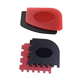 Sosoport 4 Stück Pfannenschaber aus Gusseisen Reiniger Reinigung Schaber reinigen Grillpfannenschaber Geschirrschaber schrubben Eisenpfannenschrubber Schaberpfanne für Bratpfannen STK rot