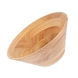 VALICLUD Natürliche Holzschüssel Große Kapazität Leichte Salat Holz Konische Form für Ausgießen für Snacks
