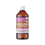 Natives Bio-Mandelöl Kaltgepresst – Premium Massage-, Haut- & Haarpflegeöl - Aromatherapie - Nagelpflege - ohne Zusätze - Nakobe (500ml)