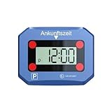 VENTON Elektronische Parkscheibe | TüV geprüft | Zusatzbatterie Li-Mn | Automatische Parkuhr mit 2X Display | KBA-Zulassung | deutsche Anleitung | Nachtmodus, SOS-Licht