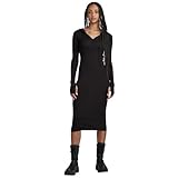 G-STAR RAW Damen Hooded Slim Knitted Kleid, Schwarz (dk black D23929-B692-6484), XXL