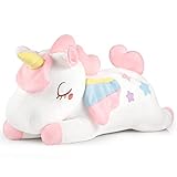 GAGAKU Plüsch Einhorn Kissen 66cm Plüschtier Kuscheltier Groß für Baby Mädchen Einhorn Geschenk zum Geburtstag und Jubiläum